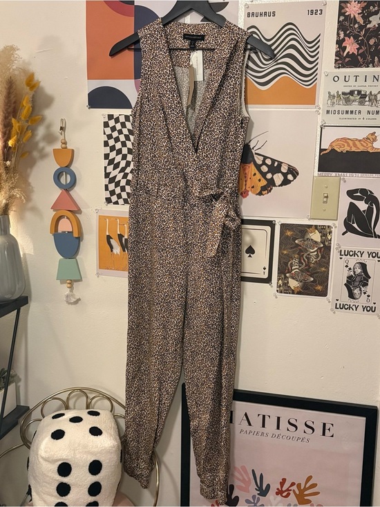 Banana Republic Pants - NWT Banana Republic Petite Leopard Print Wrap Jumpsuit Size 2P